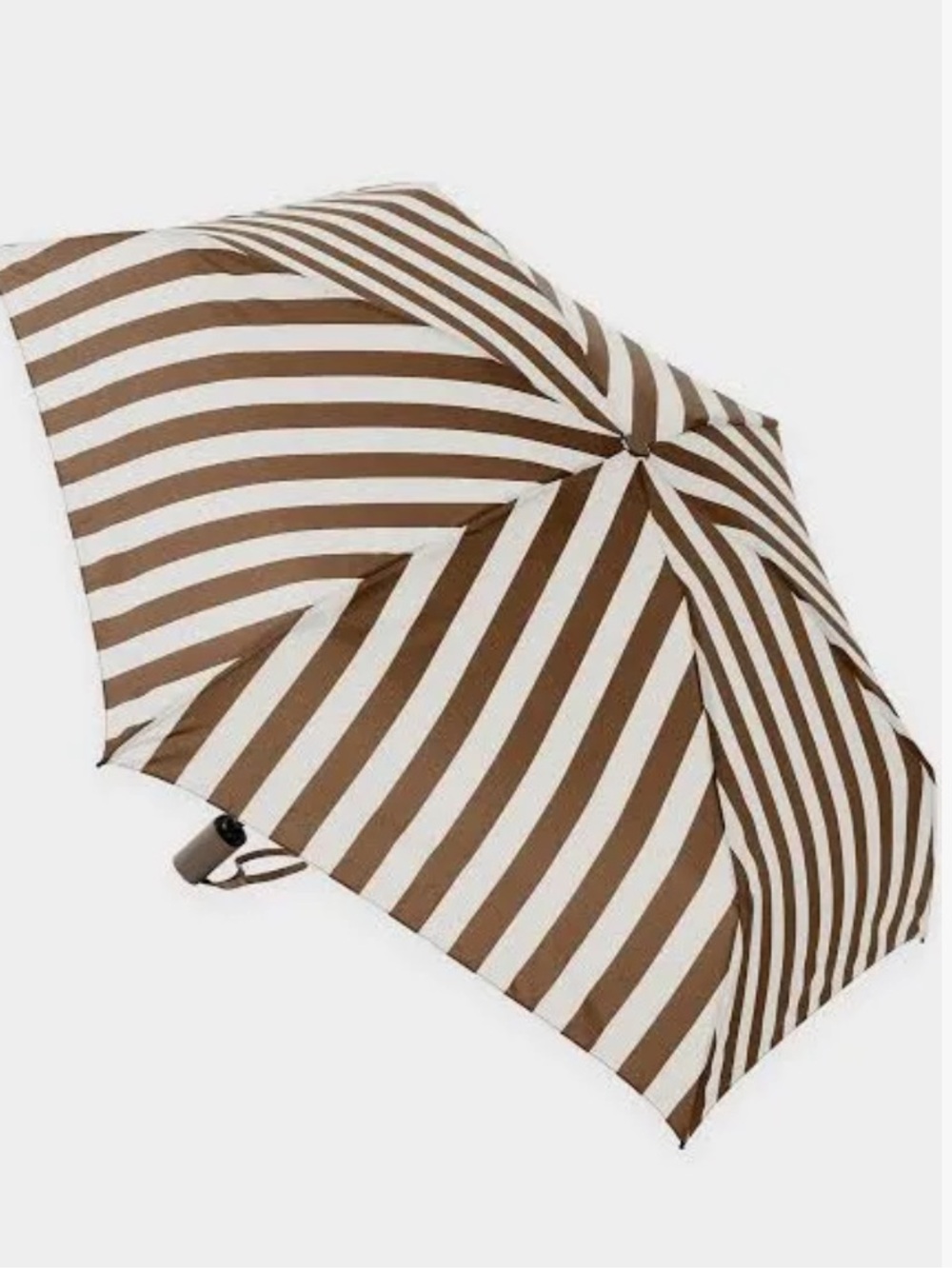 🍉 Trina Turk Brown & White Striped Compact Umbrella